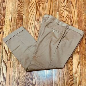 Hickey Freeman Tan Wool Dress Pants. Size 38. Short Inseam.
